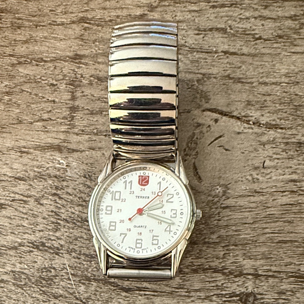 Bijoux Terner Silver Watch with White Dial